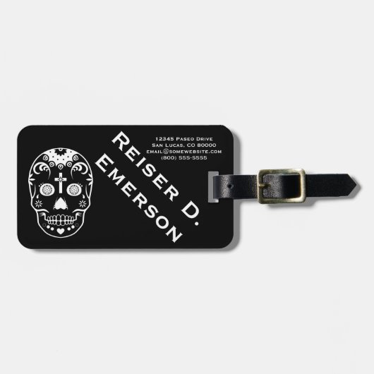 Zuckerskullz Gepäckanhänger (Vorderseite horizontal)