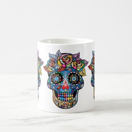 Zuckerskulptur, Tag der Toten Kaffeetasse (Mittel)