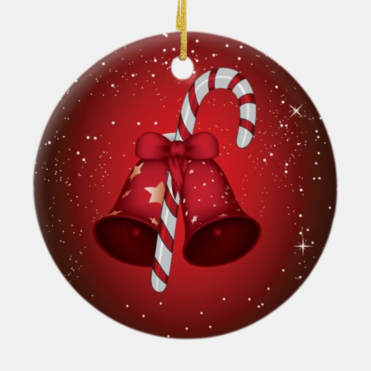 Zuckerstange Bell Keramik Ornament (Hinten)