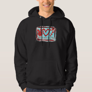 Zuckerstange Frieden Liebe Weihnachten Santa Hut I Hoodie