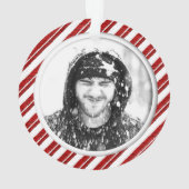 Zuckerstange-gestreifte Foto-Rahmen-Verzierung Ornament (Rückseite)