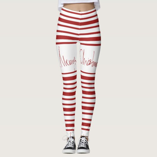 ZUCKERSTANGE-GESTREIFTE LEGGINGS (Vorderseite)