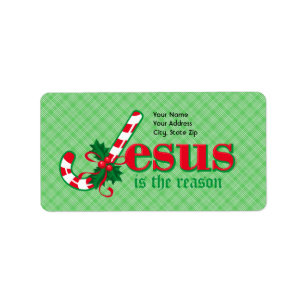 Zuckerstange-Jesus-Adressen-Etikett Adressaufkleber