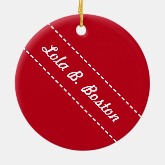 Zuckerstange-Küsse - Lola B. Boston Verzierung Keramik Ornament (Hinten)