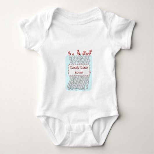 Zuckerstange-Liebhaber Baby Strampler (Vorderseite)