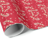 Zuckerstange-Packpapier Geschenkpapier (Rolleneckpunkt)