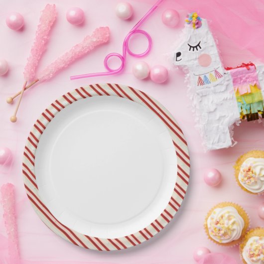 Zuckerstange-Papier-Teller Pappteller (Party)