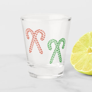 Zuckerstange/Pfefferminze Schnapsglas