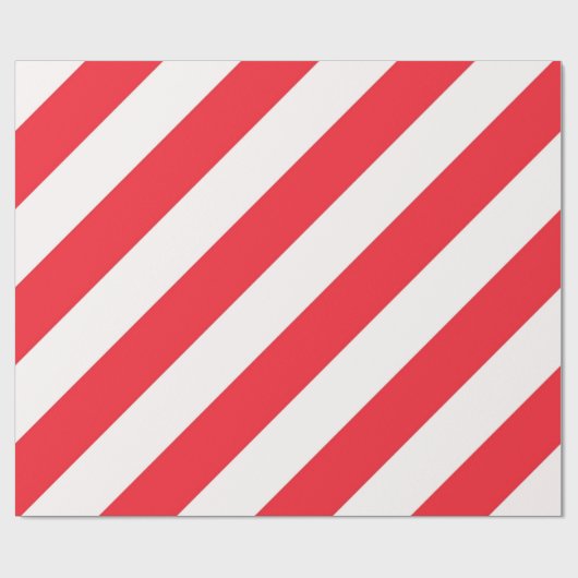 Zuckerstange-rote und weiße diagonale Streifen Geschenkpapier (Flach)
