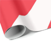 Zuckerstange-rote und weiße diagonale Streifen Geschenkpapier (Rolleneckpunkt)