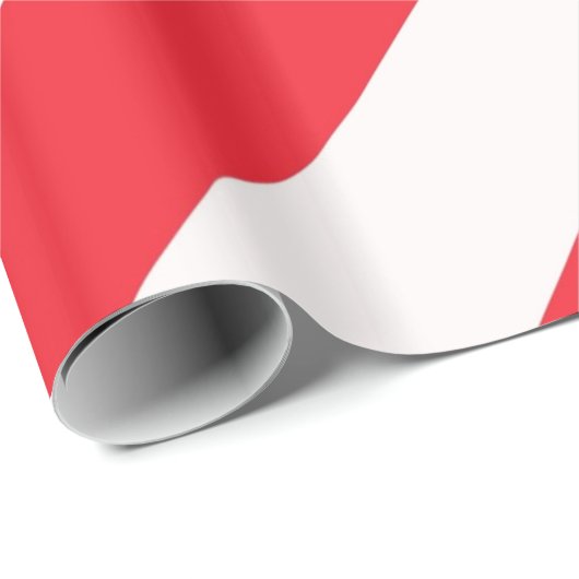 Zuckerstange-rote und weiße diagonale Streifen Geschenkpapier (Rolleneckpunkt)