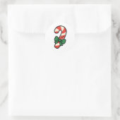 Zuckerstange Runder Aufkleber (Tasche)