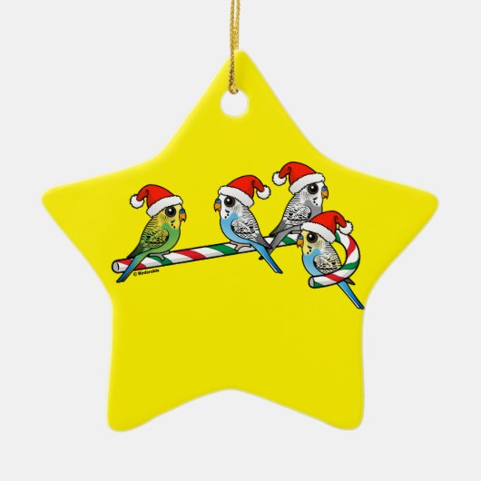 Zuckerstange Sankt Budgies Keramik Ornament (Vorne)