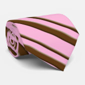 Zuckerstange-Streifen, rosa und schokoladenbraun Krawatte (Gerollt)