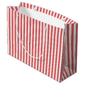Zuckerstange Stripes die Geschenk-Tasche -, die Große Geschenktüte (Rückseite Schrägansicht)