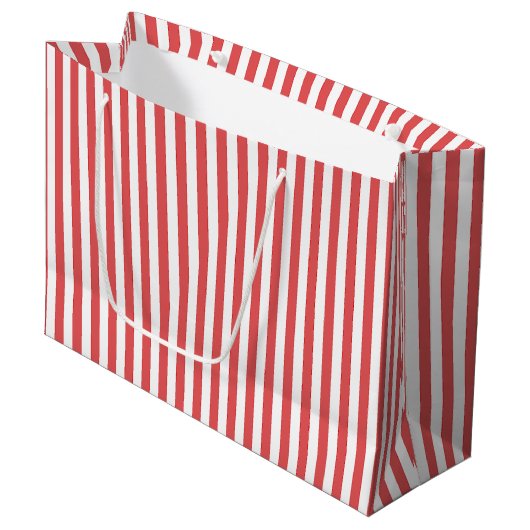Zuckerstange Stripes die Geschenk-Tasche -, die Große Geschenktüte (Vorderseite Schrägansicht)