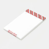 Zuckerstange Stripes | Weihnachten Post-it Klebezettel (angewinkelt)