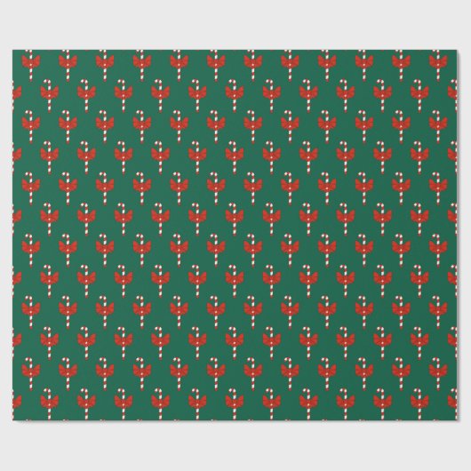 Zuckerstange und Schleife Geschenkpapier (Flach)
