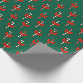 Zuckerstange und Schleife Geschenkpapier (Ecke)