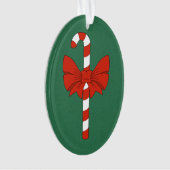 Zuckerstange und Schleife Ornament (Vorderseite)