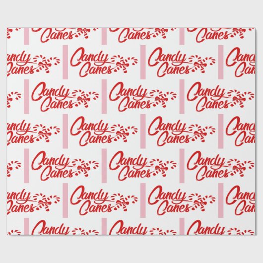 Zuckerstange-Weihnachten Geschenkpapier (Flach)