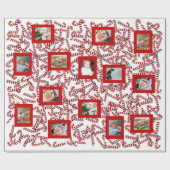 Zuckerstange-Weihnachtskundenspezifisches Geschenkpapier (Flach)