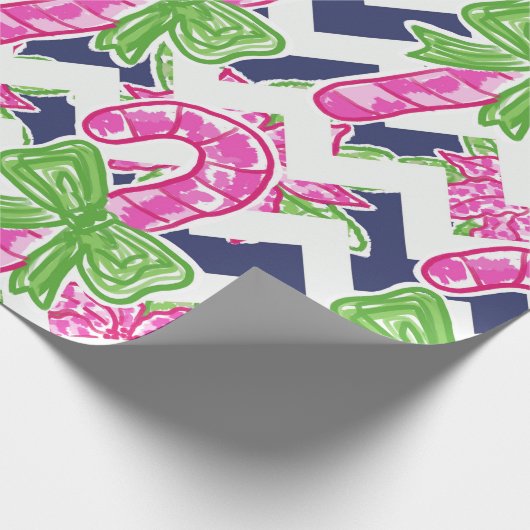 Zuckerstange-WeihnachtsPackpapier Geschenkpapier (Ecke)