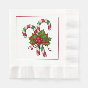 Zuckerstange-Weihnachtspapierservietten Serviette