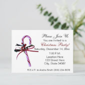 Zuckerstange-WeihnachtsParty Einladungen (Stehend Vorderseite)