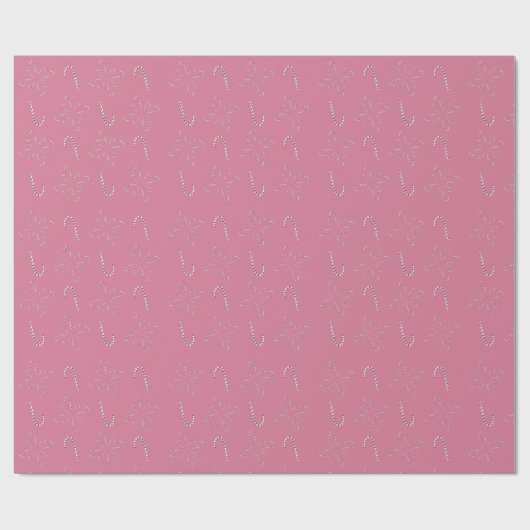 Zuckerstangen 2026 Rosa Geschenkpapier (Flach)