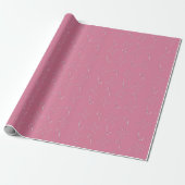 Zuckerstangen 2026 Rosa Geschenkpapier (Ungerollt)