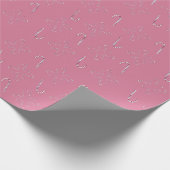 Zuckerstangen 2026 Rosa Geschenkpapier (Ecke)