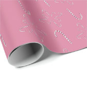 Zuckerstangen 2026 Rosa Geschenkpapier (Rolleneckpunkt)