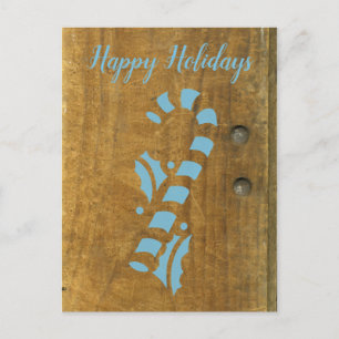 Zuckerstangen Blau Weihnachten Gruß