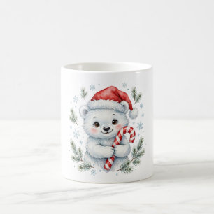 Zuckerstangen-Eisbär-Weihnachts-Kaffeetasse Kaffeetasse
