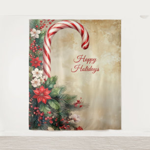 Zuckerstangen-Feiertags-Hintergrund Wandteppich