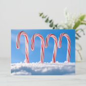 Zuckerstangen Feiertagskarte (Stehend Vorderseite)