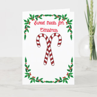 Zuckerstangen Feiertagskarte