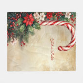 Zuckerstangen-Fleece-Decke Fleecedecke (Vorderseite (Horizontal))