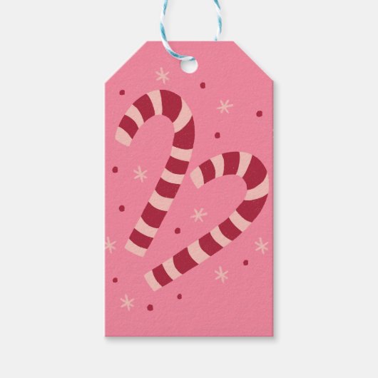 Zuckerstangen Geschenkanhänger (Vorderseite)