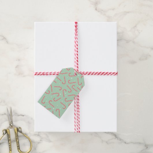 Zuckerstangen Geschenkanhänger (Mit Garn)