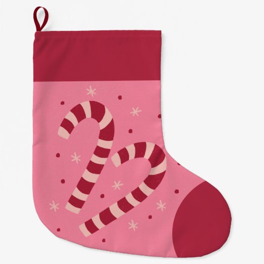 Zuckerstangen Großer Weihnachtsstrumpf (Vorderseite)