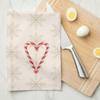 Zuckerstangen-Herz-Illustration Schneeflocken-Must