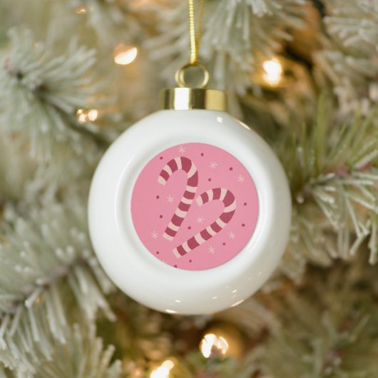 Zuckerstangen Keramik Kugel-Ornament (Baum)