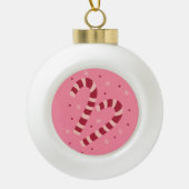Zuckerstangen Keramik Kugel-Ornament (Vorderseite)