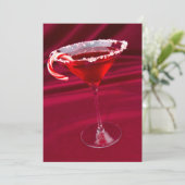 Zuckerstangen Martini Einladung (Stehend Vorderseite)