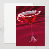 Zuckerstangen Martini Einladung (Vorne/Hinten)