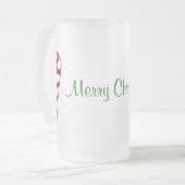 Zuckerstangen Mattglas Bierglas (Vorderseite Links)