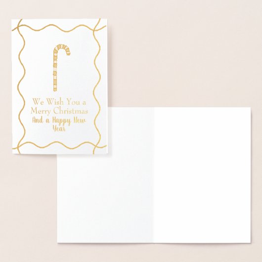 Zuckerstangen-Merry-&-Bright Folienkarte (Anzeige)