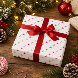 Zuckerstangen-Muster Weihnachtsgeschenkpapier Geschenkpapier